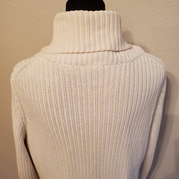 Talbots Long Sleeve cream Women's Cardigan Sweater 100% Cotton Size LP. - Picture 4 of 14